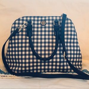Tory Burch Kerrington Bag - Navy Gingham